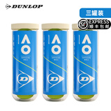 邓禄普（DUNLOP）网球 澳网网球AO比赛用球罐装初学进阶专业训练高弹耐打练习网球 澳网3筒胶罐 601601