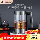 WMF福腾宝不锈钢 玻璃可调温电茶壶烧水壶电热水壶保温茶壶 电热水壶 1.7L 玻璃电茶壶
