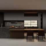 京东全屋定制石晶板橱柜定制套餐（3.5米地柜+3.5米台面+2.5米吊柜+3付抽屉）