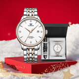 天王（TIAN WANG）男士手表 圣诞礼物机械表【皮带礼盒套装】GS5876TP.D.TP.W