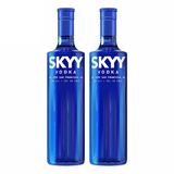 深蓝（SKYY）品牌推荐 深蓝伏特加 SKYY VODKA 蓝天伏特加 原装进口洋酒烈酒 深蓝伏特加 750mL 2瓶