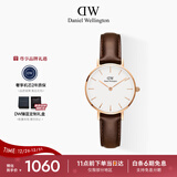 丹尼尔惠灵顿（DanielWellington）DW女表皮革表带28mm欧美简约风时尚石英手表新年礼物DW231