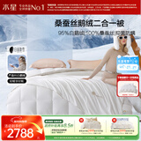 水星家纺羽绒被95%白鹅绒被子冬季冬被芯双人羽绒被200×230cm-1100g