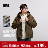 森马（Semir）棉服男防风三防外套工装山系户外登山上衣冬装轻薄款101724112102