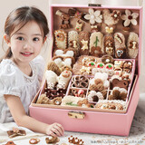 康迪拉家族生日礼物送女生儿童发夹发饰礼盒女孩手工diy首饰套装