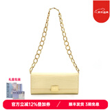 A.Cloud复古鳄鱼纹牛皮奢品链条斜挎女包 送礼物 黄色鳄鱼纹