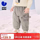 迷你巴拉（minibala）儿童羽绒裤新款男女童宝宝外穿秋冬款白鸭绒保暖裤子【三防】