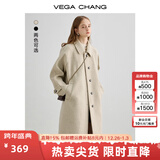 VEGA CHANG新年毛呢外套女2025年秋冬新款加厚大衣小个子高级感 燕麦色 XS
