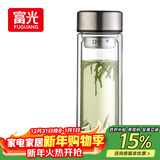 富光双层玻璃杯大容量带茶隔水杯高硼硅泡茶杯子商务男士办公杯