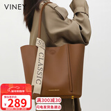 viney牛皮包包女包大容量托特包轻奢单肩大包生日新年礼物送女生女友