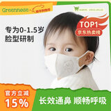 绿鼻子（green nose）婴儿口罩 儿童宝宝流感防护用品 吉守熊钢印款 10片装【0-1.5岁】