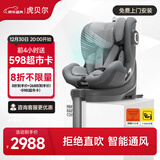 虎贝尔（HBR）E360婴儿童安全座椅汽车0-12岁宝宝车载i-Size棋盘格灰智能通风款