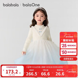 巴拉巴拉balaOne童装女公主裙2025秋冬儿童连衣裙针织网纱裙209425111001