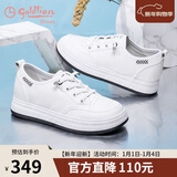 金利来（Goldlion）【新年礼物】女鞋甜系简约小白鞋免系带休闲板鞋G668230116白黑38