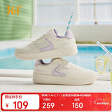 361°运动女鞋秋冬季透气开学厚底增高小白休闲板鞋子女682426611-5