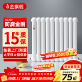 金旗舰暖气片家用钢制水暖壁挂式全屋暖气定制集中供暖自采暖立式散热器 防腐金刚60F-高600mm 6分口