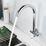 BSITN入墙式厨房洗菜盆单冷水龙头水槽洗碗池阳台不锈钢高抛龙头BC018