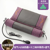 南极人（Nanjiren）艾草枕头护颈枕睡眠颈椎深度睡觉专用男士不塌整头带枕套加热枕芯 中草药组合充气加热-高贵紫