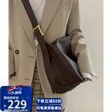YUYULA包包女包牛皮斜挎托特包大容量休闲大包生日圣诞礼物送女生女友