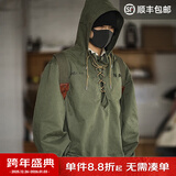 马登工装 美式复古甲板服恶劣天气短款轻户外夹克外套男宽松连帽卫衣 军绿色 【加大版】 M