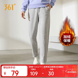 361°运动裤子女秋冬季跑步宽松加绒休闲裤直筒长裤卫裤662444701D