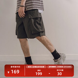 NOTHOMME潮牌宽松抽绳工装短裤男士夏季青年休闲裤 深灰色 XL