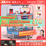 曼迪卡威蹦蹦床室内家用儿童1-3-10岁宝宝砰砰跳跳床小孩蹭蹭床玩具礼物 1.2米 扶手单杠款蓝承重700斤 加厚护网/吸盘静音防滑腿