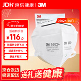 3MKN95口罩透气防雾霾沙尘PM2.5工业粉尘飞沫环保装50只/袋 9502+