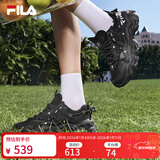 斐乐 斐乐官方女鞋FLUID 5猫爪休闲鞋时尚复古运动鞋女鞋 黑-猫爪5代 网面F12W422103F 37.5