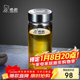 希诺玻璃杯单层加厚大容量家用办公泡茶杯子男车载水杯XN-6017L 530mL