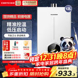 前锋（CHIFFO）燃气热水器 7秒速热智能控温 家用节能强排式厨卫通用天然气热水器 B01R系列 12L 【性价比】 7秒速热智能控温 高光白【天然气】