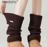 莫代尔女士腿套银标针织女款秋冬季袜套雪地靴堆堆袜冬季袜子