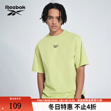 锐步锐步官方24新品情侣款男女时尚休闲简约针织短袖T恤 24SRM407UG01 XS