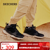 斯凯奇（Skechers）高帮男士工装靴保暖防寒马丁靴休闲鞋雪地增高男靴65731 黑色/BLK 41