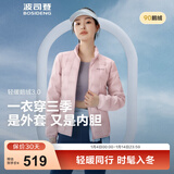 波司登（BOSIDENG）25年新款短款羽绒服女90鹅绒商场热卖同款立领羽绒内胆B250131034 【700+蓬鹅绒】苏梅粉-浅春色【卡码拍大】 L 170/92A 体重约115-125斤