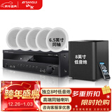 山水（SANSUI）T2 吸顶音响喇叭 5.1家庭影院音响套装 背景音乐客厅 吊顶喇叭 音箱功放家用 T2【900W功放+6.5吋喇叭*5+8吋炮】