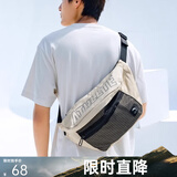 安踏腰包男女通用休闲跑步轻便简约斜挎包多功能工具包单肩运动包 【店长推荐】卡其色-2 均码