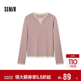 森马（Semir）森马毛衣女短款假两件含羊毛针织衫24冬新款保暖内搭109724107015