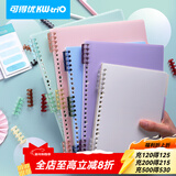 可得优【一件包邮】莫兰迪色系活页本外壳笔记本子复古色系活页封皮自制磨砂封面 莫兰迪全色系【封面+环*12】 A4【30孔】