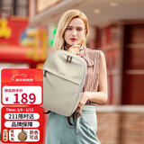 高尔夫（GOLF）双肩电脑包女15.6英寸笔记本电脑包女士双肩背包学生书包果仁杏色