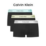 Calvin KleinCK 男士平角内裤 3条装 送男友礼物 NB4389 VRB黑/黑/黑 L