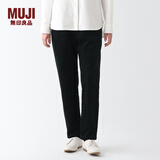MUJI MUJI 女式 灯芯绒轻便裤休闲裤冬季 纯棉全棉 女装 BEE06C2A 黑色 L