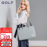 高尔夫（GOLF）电脑包女14英寸手提苹果笔记本华为单肩斜挎包商务公文包女通勤
