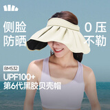 蕉下（beneunder）遮阳帽子女黑胶防晒帽大檐户外防紫外线百搭空顶帽太阳帽BM532