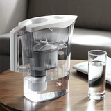 莱卡（LAICA）意大利净水壶 家用直饮滤水壶 过滤净水器 自来水过滤器 3.1L大容量 白色1壶2芯【过滤直饮】