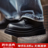 马登德比鞋男款厚底增高黑色大头皮鞋男通勤百搭cleanfit休闲工装鞋子 酷雅黑 【正码正拍&全真皮/高档头层牛皮鞋】 41 男码