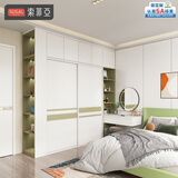 索菲亚推拉门衣柜 卧室家具整体大衣柜 移门衣橱家用简易衣柜转角化妆桌 定制金