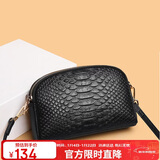 金狐狸头层牛皮女士包包女包大容量鳄鱼纹单肩斜挎包手机包女生元旦礼物