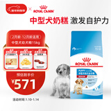 皇家狗粮 幼犬狗粮 幼犬奶糕 宠物中型犬MEJ32全价犬粮2-12月15KG