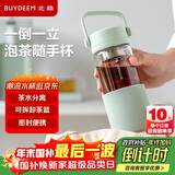 北鼎（Buydeem）茶水分离玻璃水杯 高颜值便携随手杯办公室泡茶杯